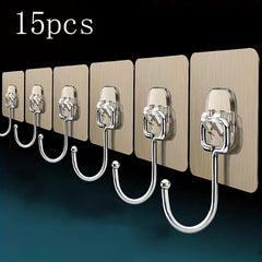 Large Adhesive Wall Hooks for Bathroom Kitchen Room - 40pcs