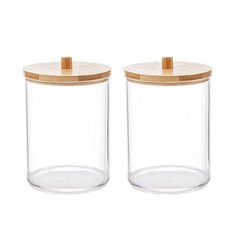 Clear Acrylic Qtip Holder Dispenser for Cotton Ball Swab Pad