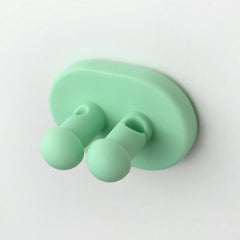 2pcs Silicone Toothbrush Holder Hook Wall Mounted Adhesive Utility Decoration