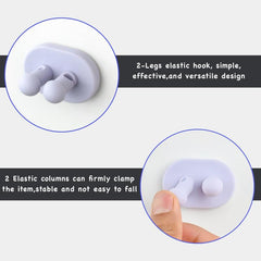 2pcs Silicone Toothbrush Holder Hook Wall Mounted Adhesive Utility Decoration