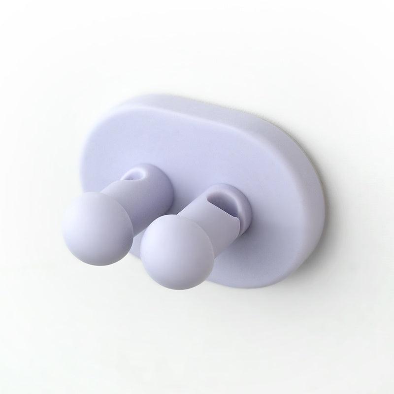 2pcs Silicone Toothbrush Holder Hook Wall Mounted Adhesive Utility Decoration