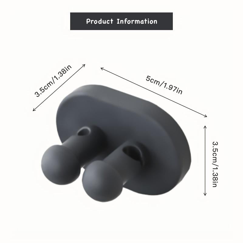 2pcs Silicone Toothbrush Holder Hook Wall Mounted Adhesive Utility Decoration