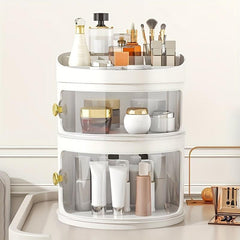 Rotating Makeup Organizer Rack Adjustable Jewelry Cosmetics