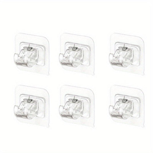 Self Adhesive Curtain Rod Brackets - No Drilling, Adjustable Hangers