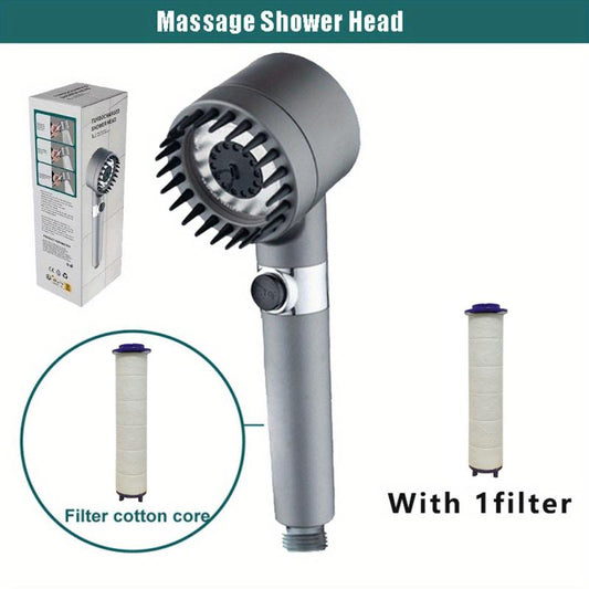Adjustable High Pressure Shower Head 3 Modes Water Saving Filter Spray Nozzle