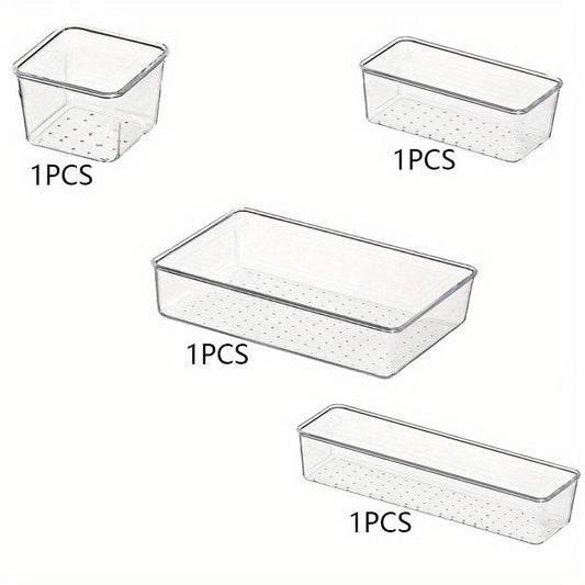 Plastic Cosmetic Storage Box Set 4pcs 8pcs 13pcs 25pcs