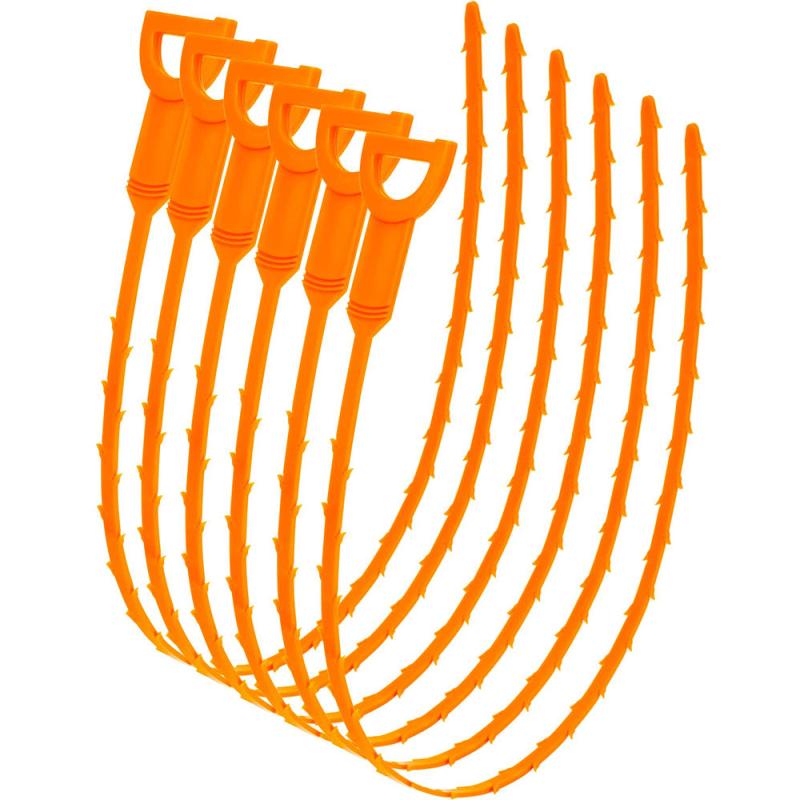 6Pack 20Inch Drain Clog Remover Tool Hair Cleaner Shower Sink Snake for Shower