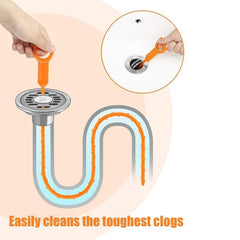 6Pack 20Inch Drain Clog Remover Tool Hair Cleaner Shower Sink Snake for Shower