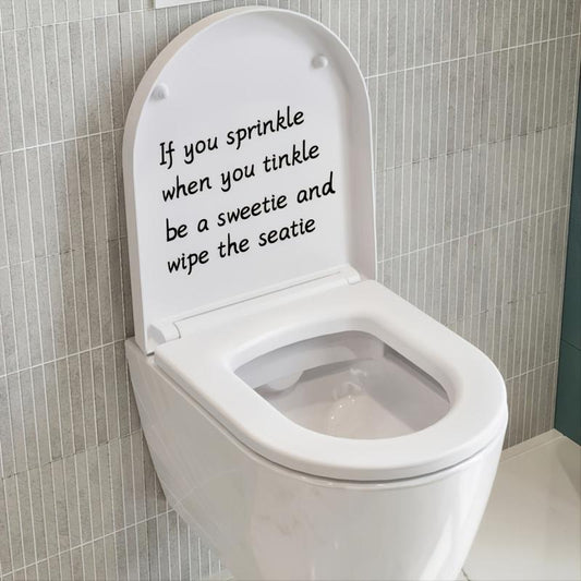 Funny Toilet Seat Sticker Decal for Bathroom Home Decor
