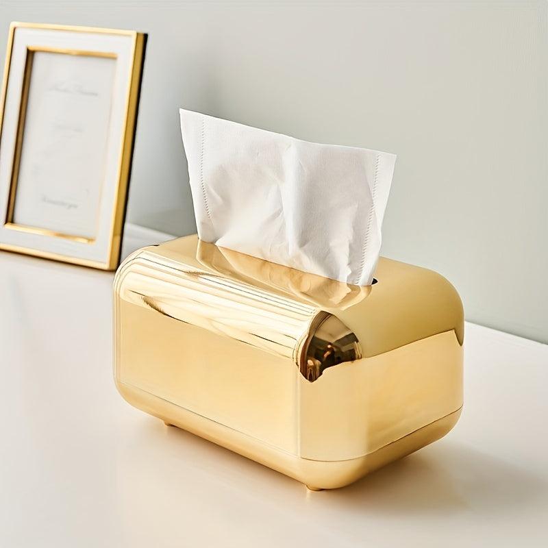 Vintage Tissue Box Cover Electroplated Tissue Box Holder Bathroom Accessories