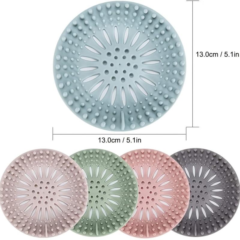 Silicone Hair Stopper Drain Cover for Bathroom and Kitchen