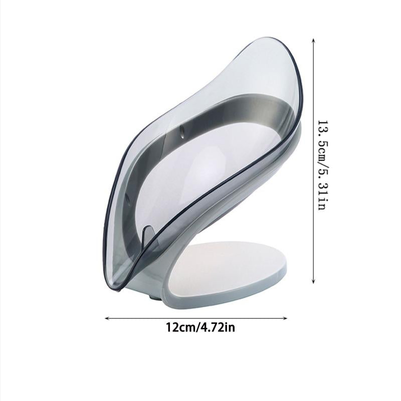 Leaf Shape Soap Dish Holder with Self Draining Container
