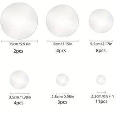 32 Pcs Acrylic Mirror Wall Stickers 360 Round Circle for Home Decor