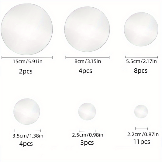 32 Pcs Acrylic Mirror Wall Stickers 360 Round Circle for Home Decor