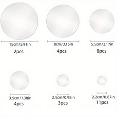 32 Pcs Acrylic Mirror Wall Stickers 360 Round Circle for Home Decor