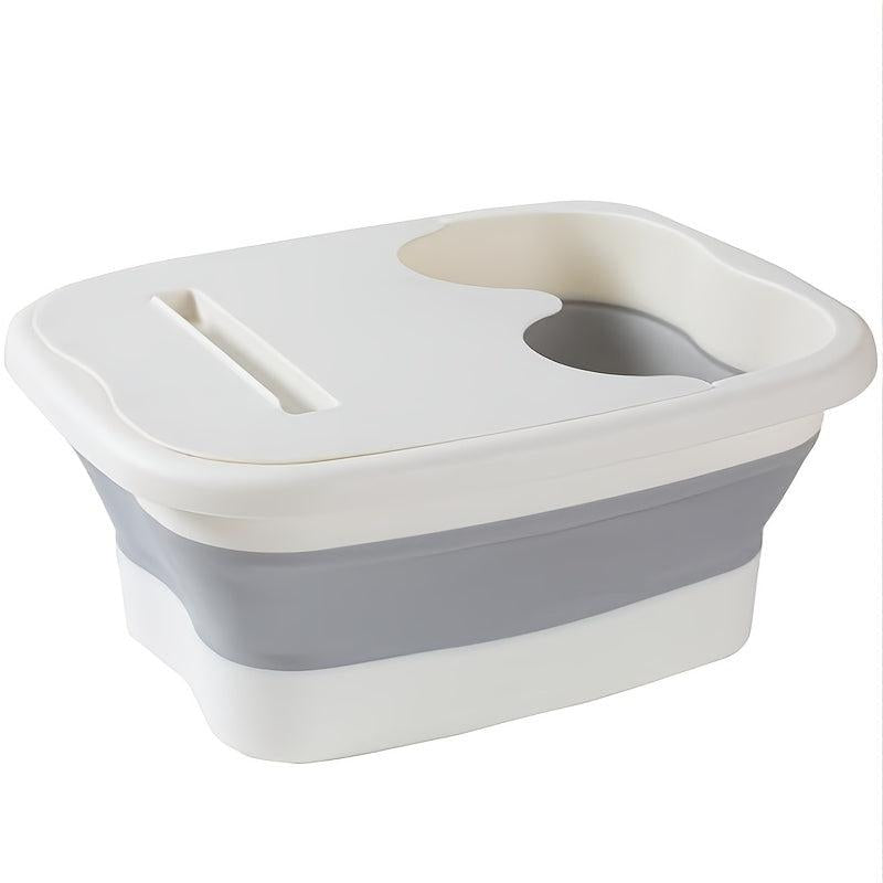 Folding Bubble Foot Bath Bucket with Lid for Home Travel