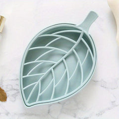 Double Layer Leaf Drainage Soap Box Laundry Soap Rack and Bathroom Accessory