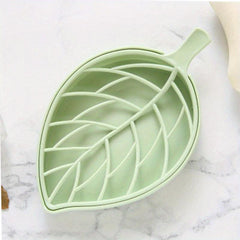 Double Layer Leaf Drainage Soap Box Laundry Soap Rack and Bathroom Accessory