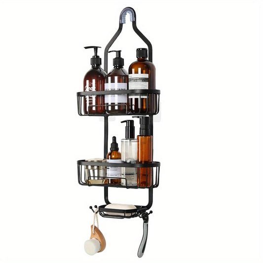 Stainless Steel Shower Caddy Wall Mounted Bathroom Storage Rack
