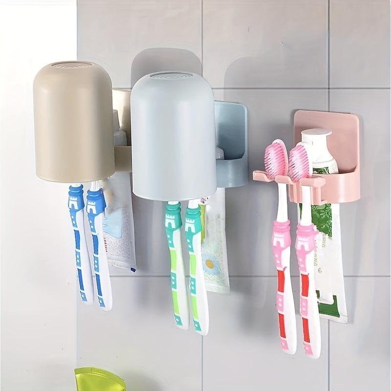 Toothbrush Holder with Punch - Keep Toothbrush & Toothpaste