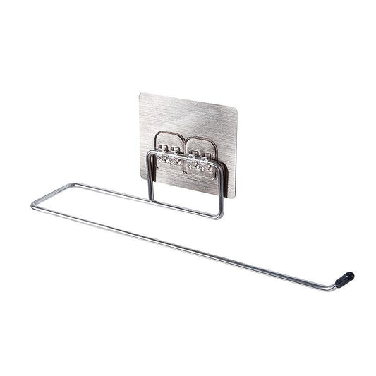 Self Adhesive Paper Towel Holder Stainless Steel Kitchen Rag Storage Rack
