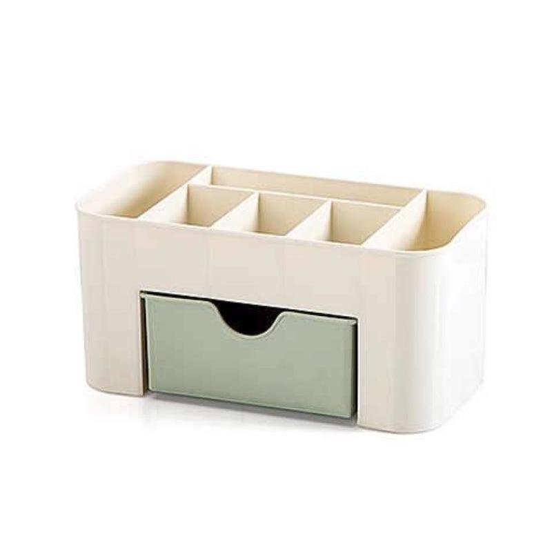 Space Saving Brush And Cosmetic Storage With Drawer Makeup Desk Organizer