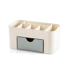 Space Saving Brush And Cosmetic Storage With Drawer Makeup Desk Organizer