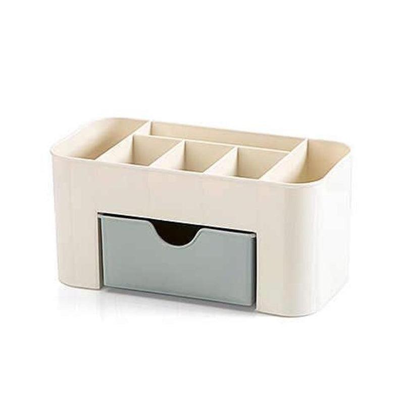 Space Saving Brush And Cosmetic Storage With Drawer Makeup Desk Organizer