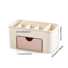 Space Saving Brush And Cosmetic Storage With Drawer Makeup Desk Organizer