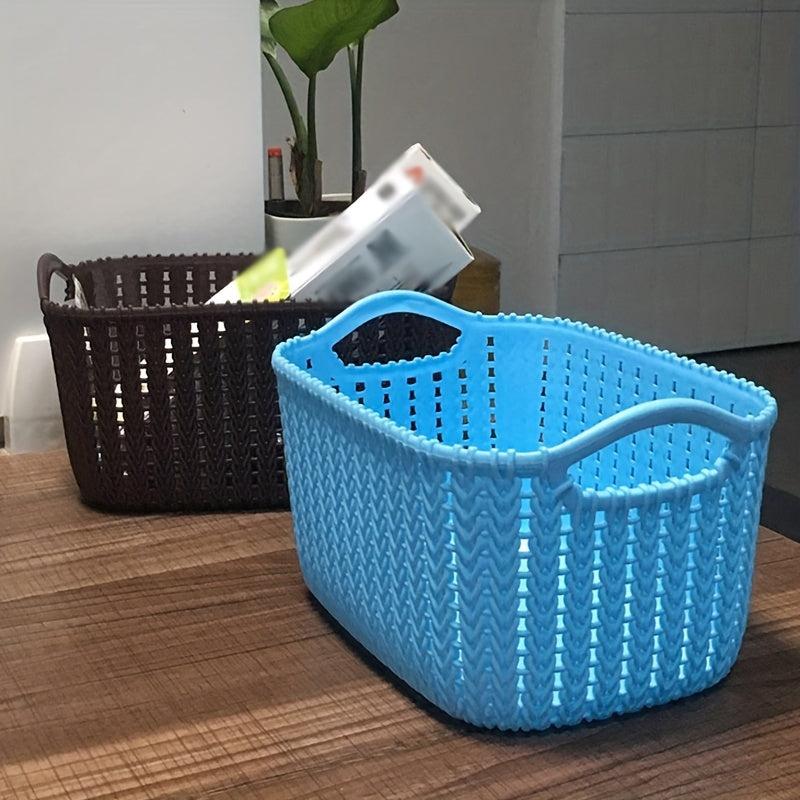 Rattan Woven Storage Basket for Home and Bathroom Organization