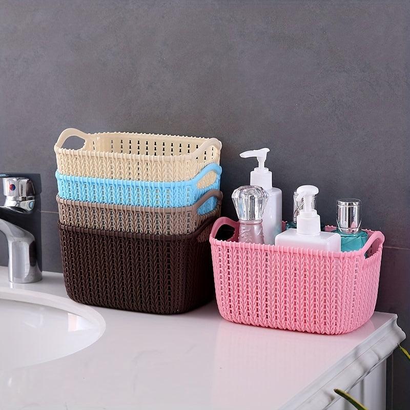 Rattan Woven Storage Basket for Home and Bathroom Organization