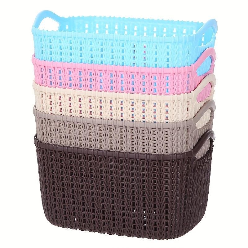Rattan Woven Storage Basket for Home and Bathroom Organization