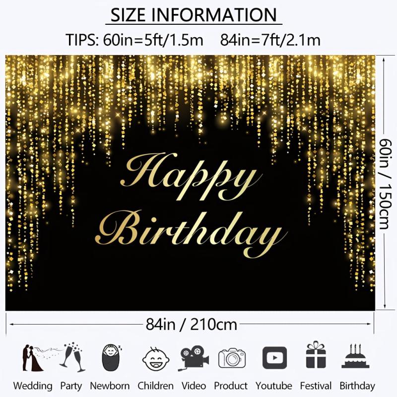 7x5ft Happy Birthday Party Backdrop Banner
