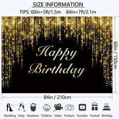 7x5ft Happy Birthday Party Backdrop Banner