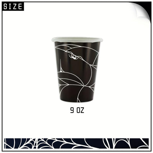 60pcs Halloween Spider Web Party Tableware Set Paper Tray Cup Towel Supplies