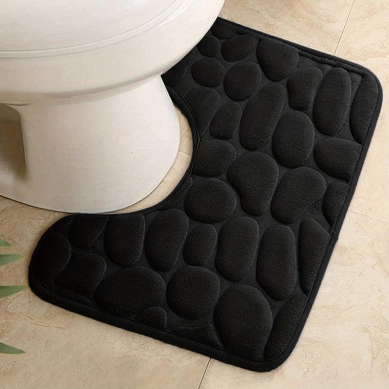 Grey Memory Foam Bath Mat Absorbent And Soft Bathroom Rug