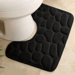 Grey Memory Foam Bath Mat Absorbent And Soft Bathroom Rug
