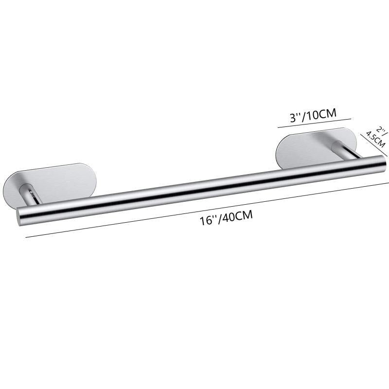 Stainless Steel Self Adhesive Towel Bar 40-64 cm, Wall Mounted Hand Towel Holder