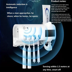 UV Toothbrush Holder with Squeeze Rack