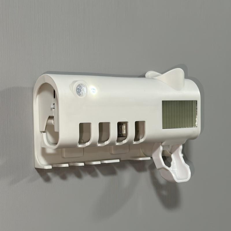UV Toothbrush Holder with Squeeze Rack