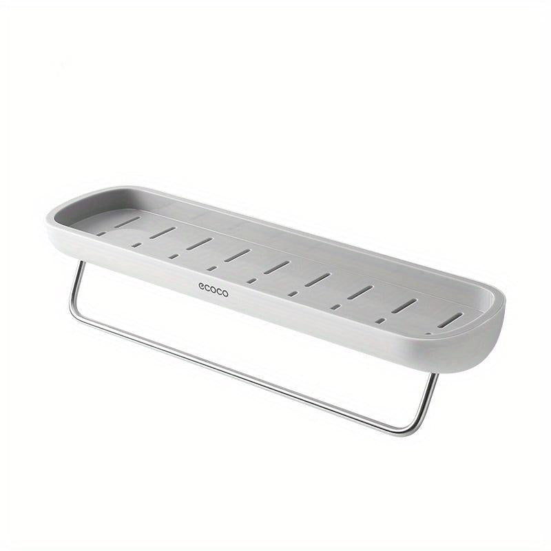 Wall Mounted Bathroom Shelf Punch Storage Rack Shower Caddy
