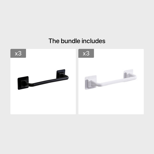 1pc Over Towel Bar & Display Rack Organizer Hook Self Bathroom Wall Door