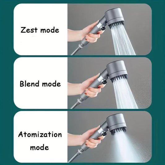 Adjustable Shower Head w/ High Pressure & Body Spray One Button Water Stop