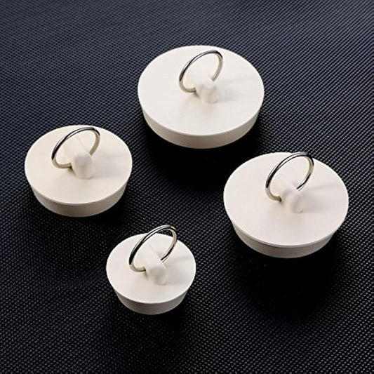 4pcs Tub Stoppers Sink Stopper Drain Plug with Hanging Ring Rubber Basin Stopper