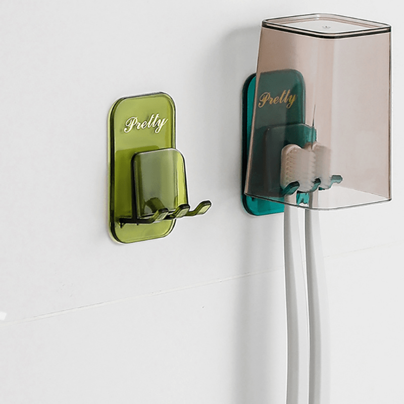 Toothbrush Holder Cup Storage Rack Wall Hanging Bathroom Accessories