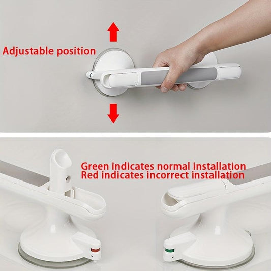 Punch Suction Cup Safety Handrail Bathroom Toilet Glass Door Handle