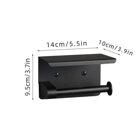 Stainless Steel Toilet Paper Holder with Phone Shelf