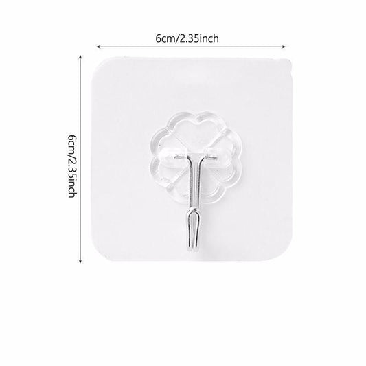 10pcs Strong Adhesive Hooks No Trace Transparent Hooks Nailless Magic Hooks