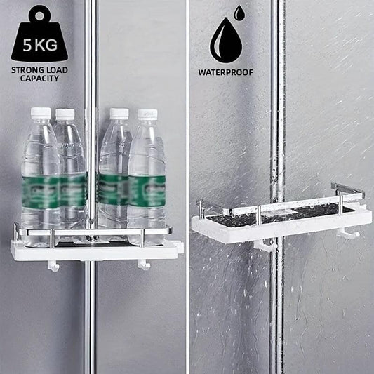 Bathroom Shower Shelf With Hooks Storage Rack Shower Caddy