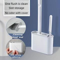 Japanese Silicone Toilet Brush Set Cleaning Brush No Dead Corners Household